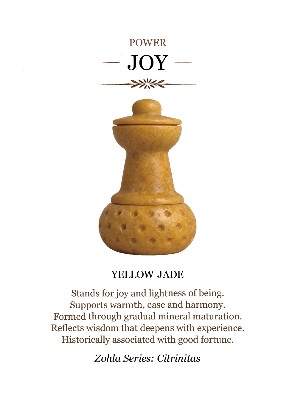 Joy - Alchemy Pot™ - Yellow Jade (Zohla Series)