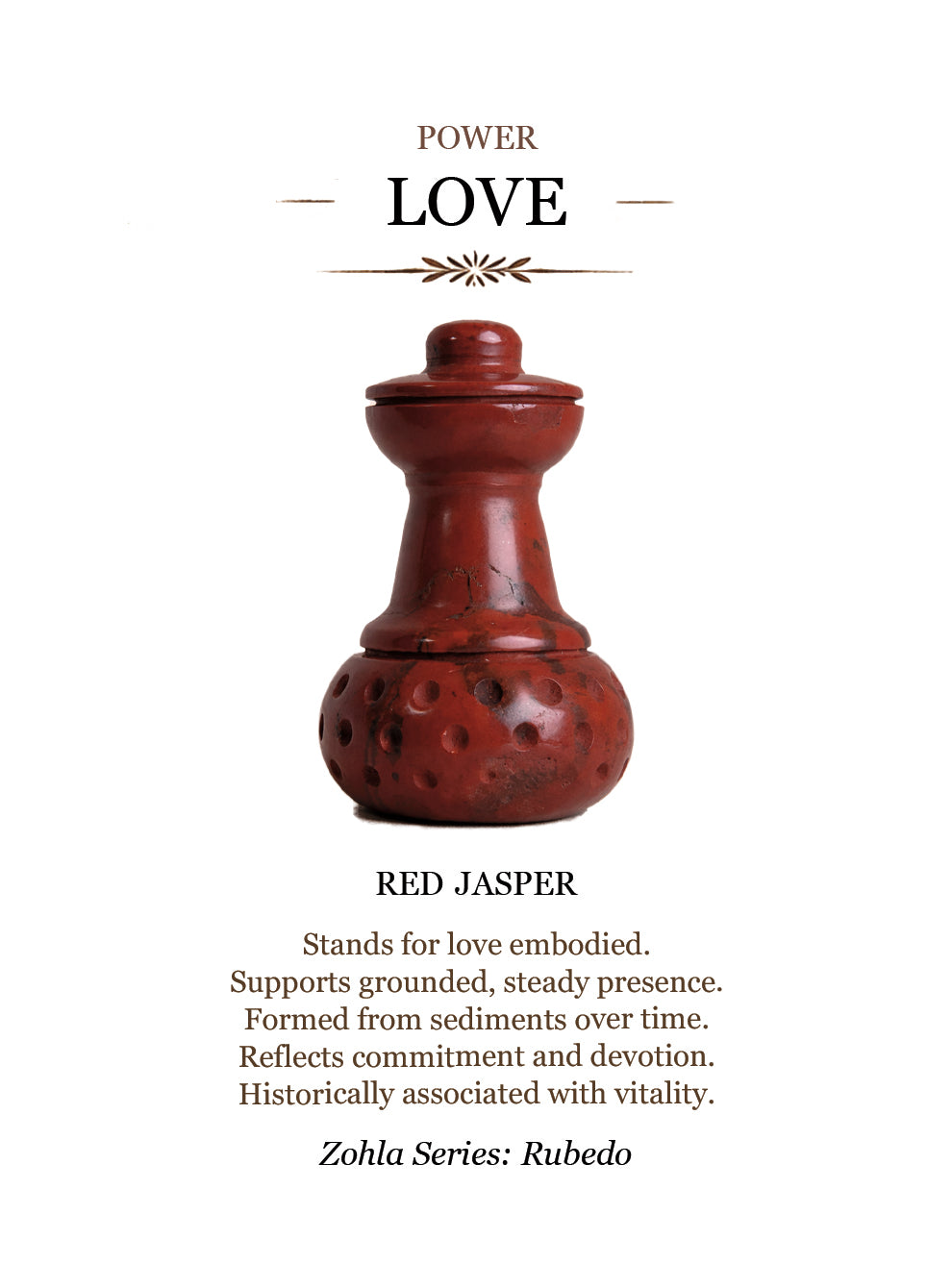 Love - Alchemy Pot™ - Red Jasper (Zohla Series)
